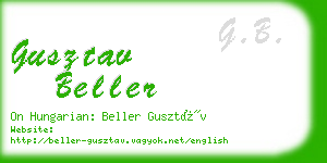 gusztav beller business card